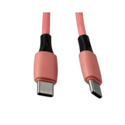CABLE USB-C A USB-C Q-CONNECT PVC LONGITUD 2M ROSA