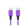 CABLE USB-C A USB-C Q-CONNECT PVC LONGITUD 1M MORADO