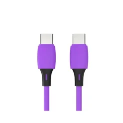 CABLE USB-C A USB-C Q-CONNECT PVC LONGITUD 1M MORADO