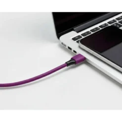 CABLE USB-C A USB-C Q-CONNECT PVC LONGITUD 1M MORADO