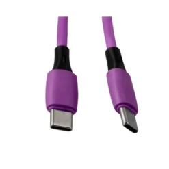 CABLE USB-C A USB-C Q-CONNECT PVC LONGITUD 2M MORADO
