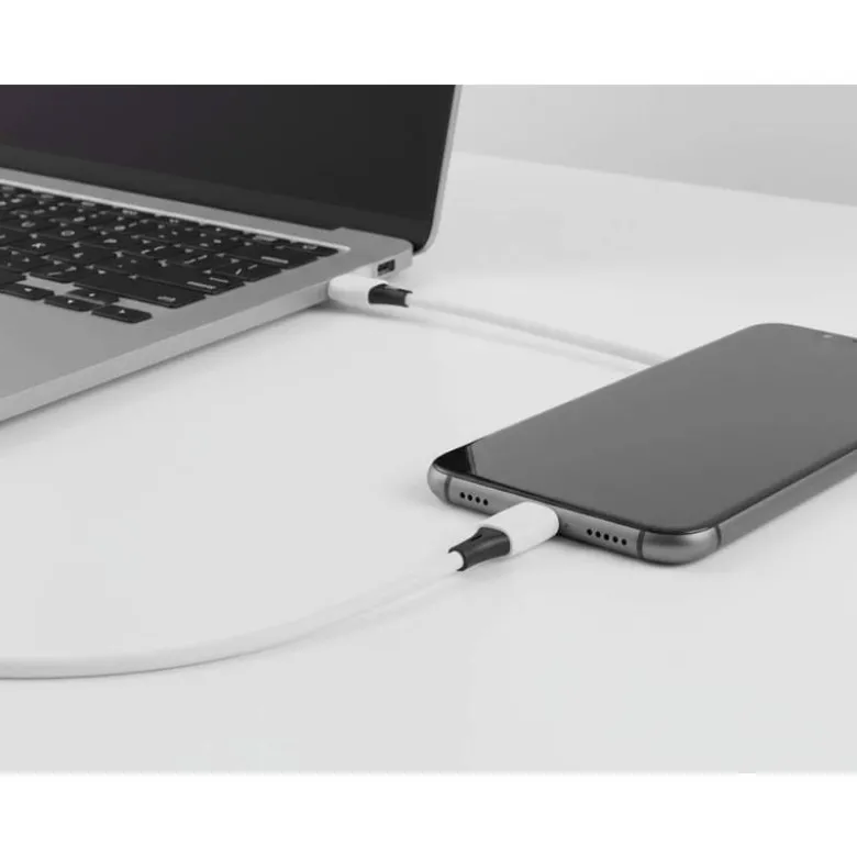 CABLE USB-C A USB-C Q-CONNECT PVC LONGITUD 1M BLANCO
