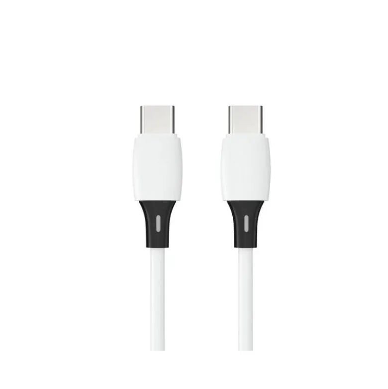 CABLE USB-C A USB-C Q-CONNECT PVC LONGITUD 1M BLANCO