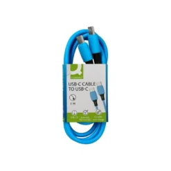 CABLE USB-C A USB-C Q-CONNECT PVC LONGITUD 1M AZUL