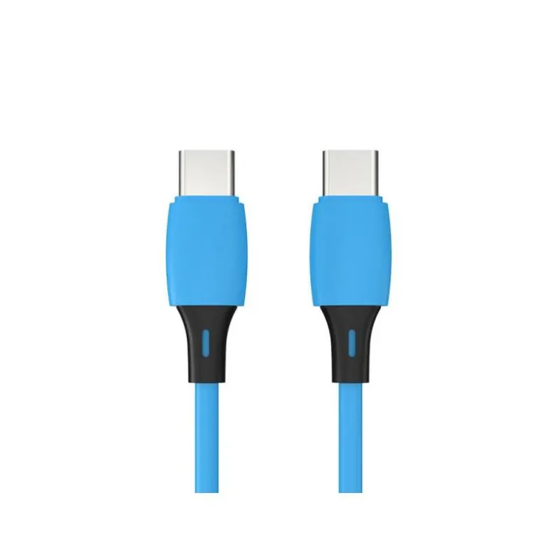 CABLE USB-C A USB-C Q-CONNECT PVC LONGITUD 2M AZUL