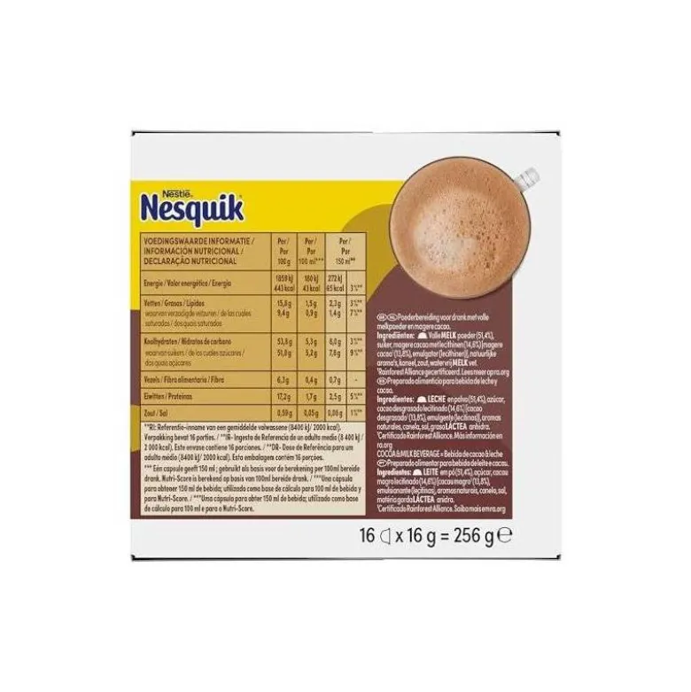 CACAO DOLCE GUSTO NESQUIK CAJA DE 16 CAPSULAS