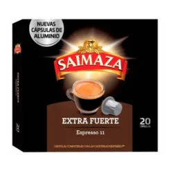 CAFE SAIMAZA EXTRA FUERTE ESPRESSO INTENSIDAD 11 CAJA DE 20 CAPSULAS COMPATIBLE NESPRESSO