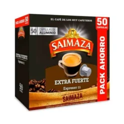 CAFE SAIMAZA EXTRA FUERTE ESPRESSO INTENSIDAD 11 CAJA DE 50 CAPSULAS COMPATIBLE NESPRESSO