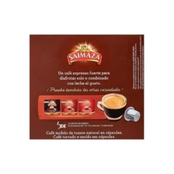 CAFE SAIMAZA FUERTE ESPRESSO INTENSIDAD 9 CAJA DE 20 CAPSULAS COMPATIBLE NESPRESSO