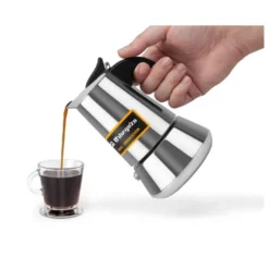 CAFETERA ITALIANA ORBEGOZO ACERO INOXIDABLE 4 TAZAS APTA PARA TODO TIPO DE COCINAS