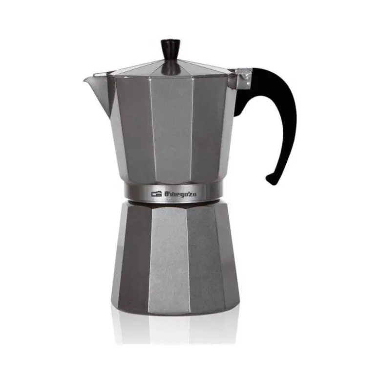 CAFETERA ITALIANA ORBEGOZO ALUMINIO 6 TAZAS APTA PARA TODO TIPO DE COCINAS