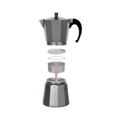 CAFETERA ITALIANA ORBEGOZO ALUMINIO 6 TAZAS APTA PARA TODO TIPO DE COCINAS