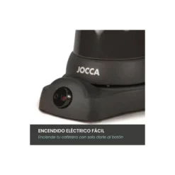 CAFETERA JOCCA ITALIANA ELECTRICA CAPACIDAD 6 TAZAS JARRA TRANSPARENTE SIN CABLES 220-240V COLOR NEGRO