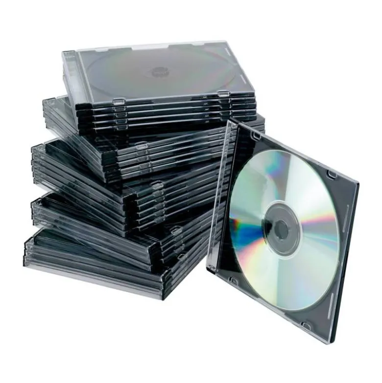 Caja CD/DVD Slim marca Q-Connect. Caja 25 ud.