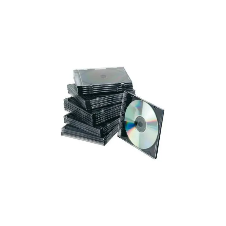 Caja CD/DVD Slim marca Q-Connect. Caja 25 ud.