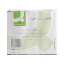 Caja CD/DVD Slim marca Q-Connect. Caja 25 ud.