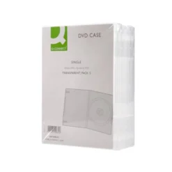 Caja dvd Q-connect transparente pack de 5 unidades