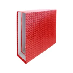 CAJA ARCHIVADOR DE PALANCA CARTON FORRADO ELBA DIN A4 LOMO 85 MM ROJO