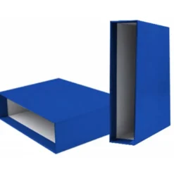 CAJA ARCHIVADOR LIDERPAPEL DE PALANCA CARTON FOLIO DOCUMENTA LOMO 75MM COLOR AZUL