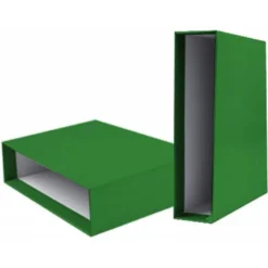 CAJA ARCHIVADOR LIDERPAPEL DE PALANCA CARTON FOLIO DOCUMENTA LOMO 75MM COLOR VERDE