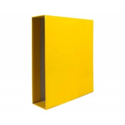 CAJA ARCHIVADOR LIDERPAPEL DE PALANCA CARTON FOLIO DOCUMENTA LOMO 75MM COLOR AMARILLO