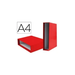 Caja archivador marca Liderpapel de palanca Din A4 documenta Rojo