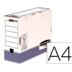 CAJA ARCHIVO DEFINITIVO FELLOWES CARTON RECICLADO DIN A4 100 MM COLOR AZUL