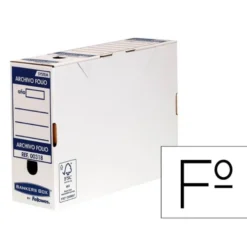 CAJA ARCHIVO DEFINITIVO FELLOWES CARTON RECICLADO FOLIO 100 MM COLOR AZUL