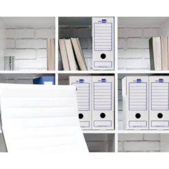 CAJA ARCHIVO DEFINITIVO LIDERPAPEL ECOUSE CARTON 100% RECICLADO FOLIO PROLONGADO 388X275X116MM 325G/M2