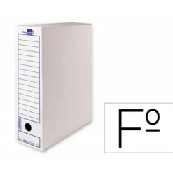CAJA ARCHIVO DEFINITIVO LIDERPAPEL ECOUSE CARTON 100% RECICLADO FOLIO 365X251X100MM 340G/M2