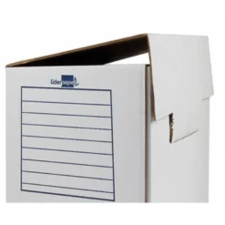CAJA ARCHIVO DEFINITIVO LIDERPAPEL ECOUSE CARTON 100% RECICLADO FOLIO DOBLE ANCHO 367X251X200MM 325G/M2