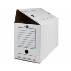 CAJA ARCHIVO DEFINITIVO LIDERPAPEL ECOUSE CARTON 100% RECICLADO FOLIO DOBLE ANCHO 367X251X200MM 325G/M2