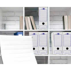 CAJA ARCHIVO DEFINITIVO LIDERPAPEL ECOUSE CARTON 100% RECICLADO FOLIO PROLONGADO 388X275X116MM 340G/M2