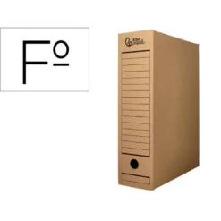 CAJA ARCHIVO DEFINITIVO LIDERPAPEL FOLIO CARTON RECICLADO 325G/M2 LOMO 100 MM KRAFT 365X100X251 MM
