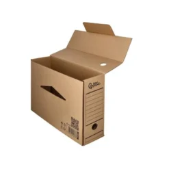 CAJA ARCHIVO DEFINITIVO LIDERPAPEL FOLIO CARTON RECICLADO 325G/M2 LOMO 100 MM KRAFT 365X100X251 MM