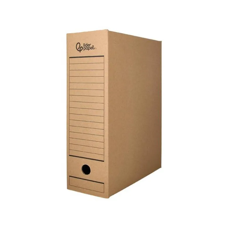 CAJA ARCHIVO DEFINITIVO LIDERPAPEL FOLIO PROLONGADO CARTON RECICLADO 325G/M2 LOMO 116 MM KRAFT 388X116X275 MM