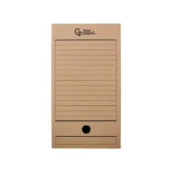 CAJA ARCHIVO DEFINITIVO LIDERPAPEL FOLIO DOBLE ANCHO CARTON RECICLADO 400G/M2 LOMO 200 MM KRAFT 367X200X251 MM