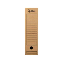 CAJA ARCHIVO DEFINITIVO LIDERPAPEL DIN A4 CARTON RECICLADO 325G/M2 LOMO 82 MM KRAFT 325X82X250 MM