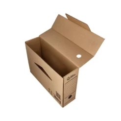 CAJA ARCHIVO DEFINITIVO LIDERPAPEL DIN A4 CARTON RECICLADO 325G/M2 LOMO 82 MM KRAFT 325X82X250 MM