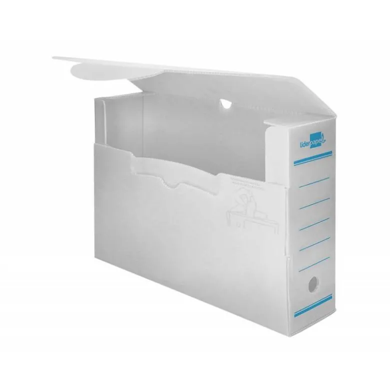 Caja archivo definitivo plastico liderpapel blanco 360x260x100 mm