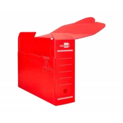 Caja archivo definitivo plastico liderpapel rojo 360x260x100 mm