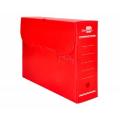 Caja archivo definitivo plastico liderpapel rojo 360x260x100 mm