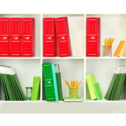 Caja archivo definitivo plastico liderpapel rojo 360x260x100 mm
