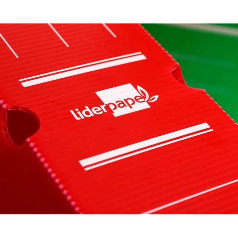 Caja archivo definitivo plastico liderpapel rojo 360x260x100 mm