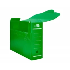 Caja archivo definitivo plastico liderpapel verde 360x260x100 mm