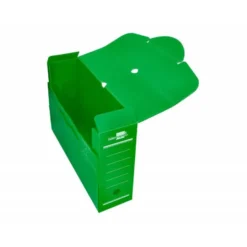Caja archivo definitivo plastico liderpapel verde 360x260x100 mm