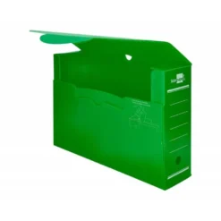 Caja archivo definitivo plastico liderpapel verde 360x260x100 mm