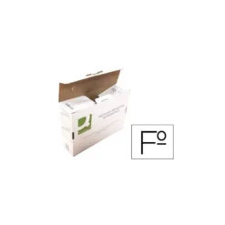 Caja archivo definitivo q-connect folio carton reciclado cierre con lengueta 255x360x100 mm.