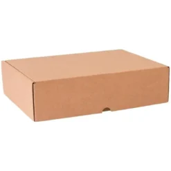 CAJA AUTOMONTABLE Q-CONNECT PARA E-COMMERCE Y REGALO CARTON RECICLADO CANAL SIMPLE 3 MM KRAFT 210X180X60 MM