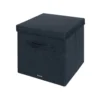 CAJA DE ALMACENAJE LEITZ TELA CON TAPA L DOS PIEZAS GRIS